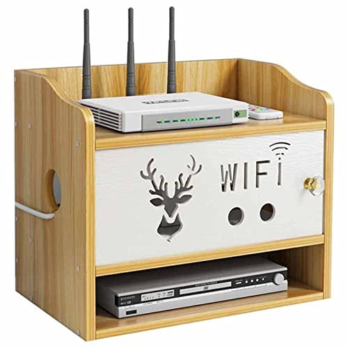 Regale Regale for die Wand Multimedia-Anschlussdose Punch-Free-WLAN-Router-Aufbewahrungsbox WLAN-Fernbedienung, Router, Set-Top-Box, Steckdose, Glasfaser-Katzen-Organizer-Box