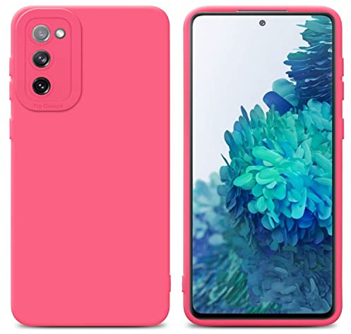 Cadorabo Hülle kompatibel mit Samsung Galaxy S20 FE Schutzhülle TPU Silikon Case Liquid Design mit Kameraschutz Slim Kratzfest Weiche Gummi mit Rundumschutz Case Hülle für Galaxy S20 FE in Rot