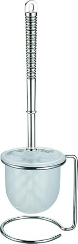 HERSIG - Escobillero Baño | Escobilla Metalica - Cepillo WC - Color Cromado - 10x12/37cm