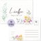 Things of Happiness Ballonflugkarten Hochzeit | 50 gelochte Ballonflugkarten als Hochzeitsspiel | Flugkarten für Luftballons extra leicht und gelocht (Pastell Blumen 50 Stück)