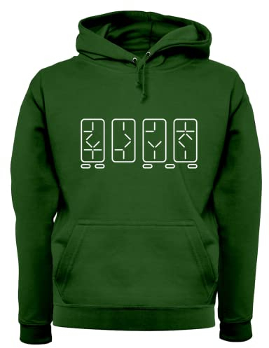 Dressdown Predator Clock - Unisex Premium Hoodie/Hooded Top - Bottle Green - XL