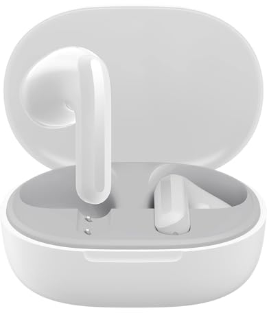 Xiaomi Redmi Buds 4 Lite White | Driver dinamico da 12 mm Qualità del suono HD IPX4 resistente all'acqua | Bluetooth avanzato 5.2|Durata della batteria di 18,5 ore |Google Fast Pair | bianco, senza
