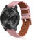 KeeFos 20mm Armband Kompatibel mit Garmin Forerunner 570 42mm/165/245/645/Approach S50/S44/Vivoactive 6/5/Venu Sq 2/Venu 2 Plus, Herren Damen Uhrenarmband, Leder Ersatzarmband - Rosa