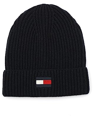 Tommy Hilfiger Herren Fisherman Rib Flag Stickerei Manschette Hut, Wüstenhimmel, Einheitsgröße