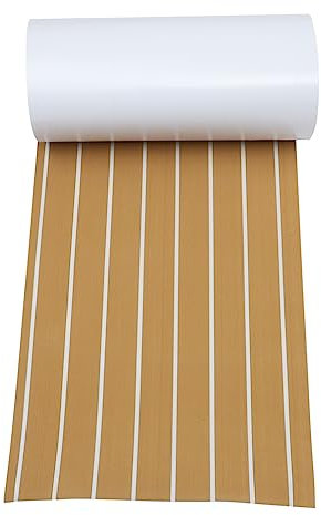HONMEET Eva Decking Sheet Non-slip Boat Flooring Self-adhesive Faux Wood Flooring Mat for Yacht Deck Thick