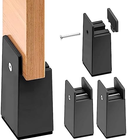 4 Stück Möbelerhöhung 10 cm, Verstellbare Tischerhöhung mit Schraubklemme Stuhlerhöhung Bett Erhöhung Möbelerhöher Sofaerhöher Tischerhöher Betterhöhung für 10-37 mm Breite Quadrat Möbelerhöhungen