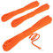 com-four® 3X Paracord Schnur Ø 4 mm, 75 m - Seil mit 7 Kern Strängen für Boot, Camping, Outdoor - Nylonseil mit 250 Kg Tragkraft - Zeltseil, Abspannseil, Allzweckseil (3 Stück - orange)