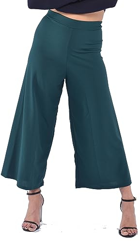 Oh! Pretty Jupe-culotte courte 3/4 pour femme, vert bouteille, 36-38
