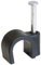 RosenetSys 12mm (approx ½in.) Cable (e.g. Armoured) / Pipe Clips Oversized Extra Large BLACK Round - Outdoor Use - 100 PACK