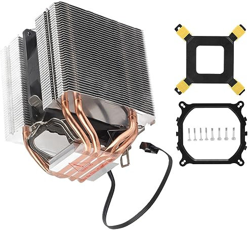 Pilipane Doppia Torre in Lega di Alluminio, Dissipatore di Calore CPU Heat Pipe Ad Alta Efficienza 4 per LGA2011 1366 1150/1151/1155/1156,