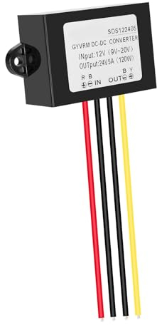 DEWIN Convertitore Boost DC-DC da 12V a 24V, Convertitore di Tensione da 12V a 24V Regolatore di Tensione 12v Stabilizzatore di Tensione 12v Inverter Convertitore di Tensione per Auto 120W