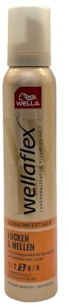 Wella Wellaflex Schaumfestiger 200ml | für ein natürliches Haargefühl | enthält den Hair Taming Complex mit Macadamia Öl (Locken & Wellen, 1er Pack)