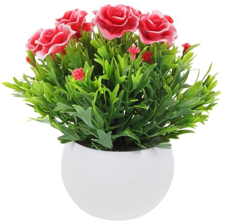 LIFKOME Künstliche Blumenpflanzen Topf Zimmer Lebensechte Gefälschte Bonsai Für Desktop-