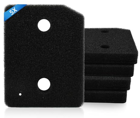 5er Set Filter für Miele 9164761 Trockner Wärmepumpentrockner Fein Sockelfilter Schwammfilte Schaumfilter Ersatzteile Filter Schaumstoff Sponge für Kondenstrockner | Grob 207 x 157 x 30mm