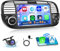 Hikity 2+64GB Android Autoradio mit Navi für FIAT 500 2007-2015 Radio Wireless Carplay Android Auto, 7 Zoll Touch Display Auto Radio Unterstützt Bluetooth WiFi Mirror Link FM RDS Radio Rückfahrkamera