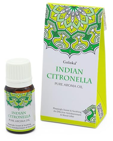 Goloka Duftöl - Naturdüfte für Aromatherapie, Raumduft, Diffusor, Duftlampe (Indische Citronella)