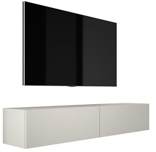 Mobile TV sospeso (L x P x A): 140 cm, A: 34 cm, P: 32 cm, CASHMERE