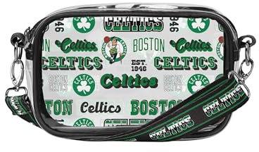 FOCO Unisex NBA Team Logo Stripe Clear Crossbody Bag Umhängetasche, Retro-Druck
