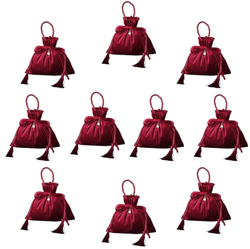 YJFY 10 Stück Schmuckbeutel aus Seidenbrokat 17cm*15cm Tasche Geschenkbeutel Tasche Schmuck Süßigkeiten Chinesische Seidenbeutel 10 Vintage-Muster Für Schmuck, Juwelen, Lippenstifte, Bonbons