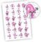 24 Aufkleber 1-24 Advent Adventskalender Zahlen Weihnachten Sticker Wichtel Rosa