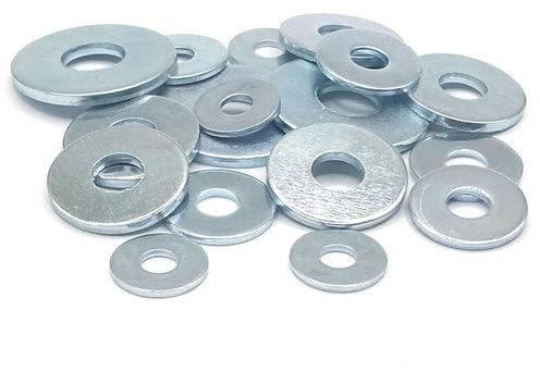 Unterlegscheiben DIN 9021 - Stahl verzinkt - große Beilagscheibe silber (M8, 500 Stück)