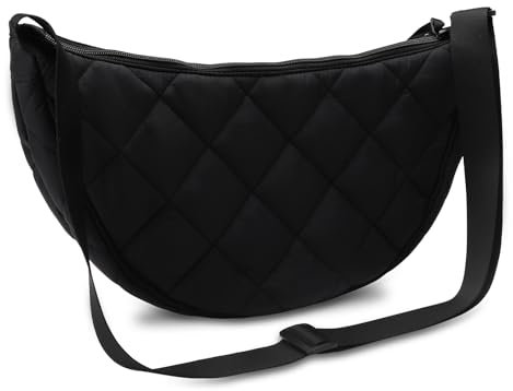 DAWRIS Borse a mezzaluna da donna borsa a tracolla a mezza luna borsa per gnocchi borse a tracolla in nylon impermeabile per borsa a tracolla da viaggio Hobo borsa a tracolla grande borsa laterale