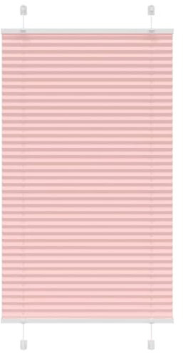 vidaXL Plissee Rosa 80x100 cm Stoffbreite 79,4 cm Polyester, Faltrollo, Klemmfix, Plisseerollo, Jalousie, Rollo, Plisseerollo für Fenster