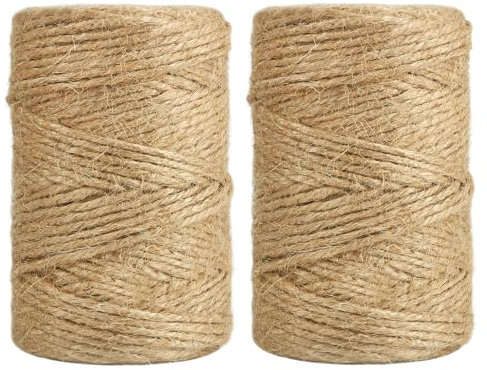 Vivifying 328 Feet Jute Twine, 2Pcs 3mm Jute Twine String for Climbing Plants, Gardening, Tomatoes, Bundling and Crafts