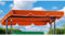 Hollywoodschaukel Dachbezug Wasserdicht,Hollywood Swing Ersatzdach mit Klettverschluss, Gartenschaukel Dach mit 4 Verstellbare Tunnel (Orange)