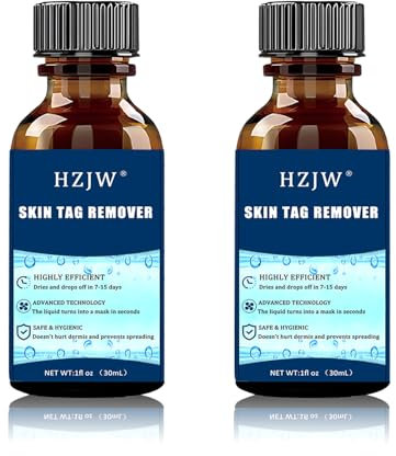 【HZJW】 Removes Skin Tags,Fast-Acting Wart Remover， Plantar Wart, Common Wart, Flat Wart, Corn, Callus（2 Bottles）