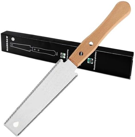 DAJING Small Japanese Hand Saw - Precision Wood Cutter Tool for Fine Cutting, Double Edged 11/17 TPI, Wooden Handle, Perfect for Woodworking, Carpentry, and DIY Projects