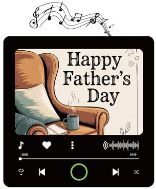 Musical Fridge Magnet for Father’s Day – Allows Custom Photo & Music or Voice Upload – Plays Music – Unique & Heartfelt Gift for Dad – Rechargeable Battery – Ideal Father’s Day Present (FD01)