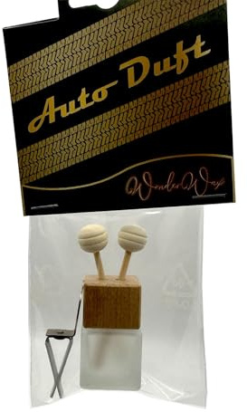 WonderWax Auto Duft Lufterfrischer Clip Quadrat Milchglas 8 ml|Innenraum Deko Parfüm Car Scent Baum Geruch Luxus Clippe Home Sweet Home