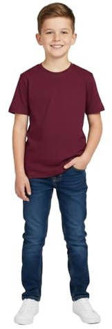 A2Z 4 Kids Boys Cotton T-Shirt Plain - Boys PL T Shirt Wine 7-8