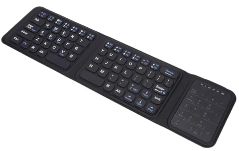 Jectse Tastiera Portatile Pieghevole con Touchpad Touch, Tastiera da Viaggio 5.0 per Tablet PC Portatile, con Tasti di Dimensioni Standard e Trackpad Ampio, per IOS per per Wins