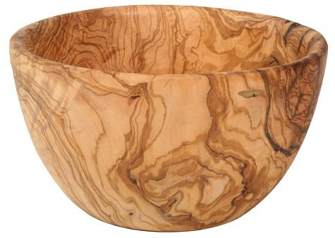 Saladier en bois d'olivier Diamètre 28-29 cm.