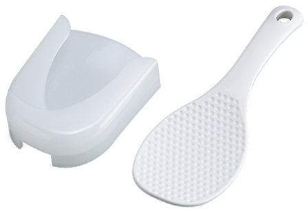 Japanese Style Non Stick Plastic Rice Paddle with Holder