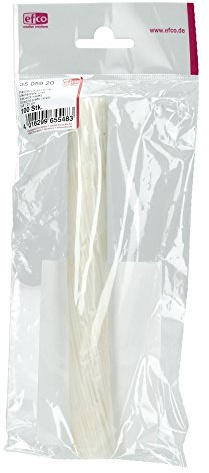efco – Flachdocht gewachst, Baumwolle, weiß, 3 X 8 X 20 cm, 100 Stück