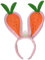 Beistle Osterhase Karottenohren Haarreif, Stoff, Pink/Weiß/Orange/Grün, One Size