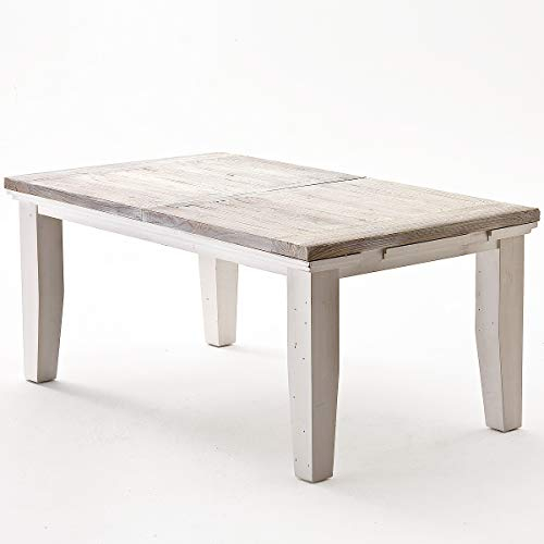 Robas Lund, Tisch, Esszimmertisch, Opus , ausziehbar, Kiefer/Massivholz/weiß, 180(220) x 79 x 105 cm, FW608T18
