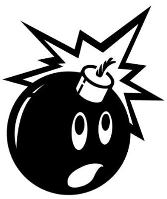 Aufkleber Autoaufkleber JDM Die Hart - Black Adam Bomb Sticker The Hundreds Vinyl Gloss 101mm X101mm 101mm X101mm