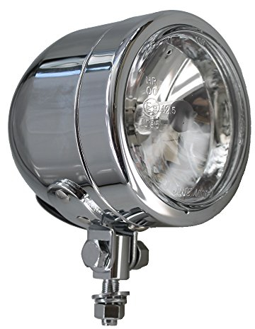 Motorrad Scheinwerfer Licht 90mm Cafe Racer Custom chrom z.B. für Harley HD Chopper, Bobber
