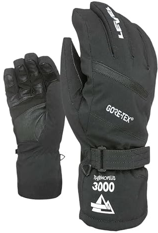 Level Evolution Gore-Tex - Snowboard Handschuhe, Thermohandschuhe Winter Herren mit Verstellbarem Riemen und Stulpe, Ski- und Winterhandschuhe Herren Wasserdicht, Atmungsaktiv für Snowboard - 1 Paar