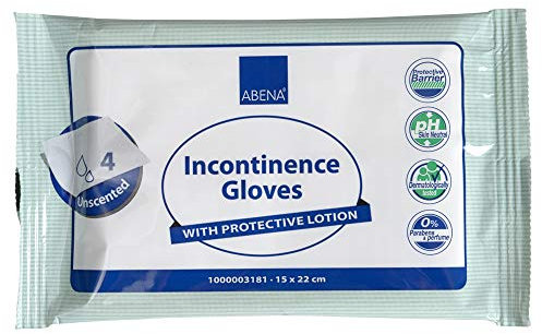 Abena Lot de 4 gants de toilette pour incontinence