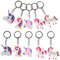 Sunest Lot de 10 porte-clés en forme de licorne avec breloque pour voiture, sac à clés, anniversaire, fête, cadeaux pour enfants, filles, garçons - Couleur aléatoire