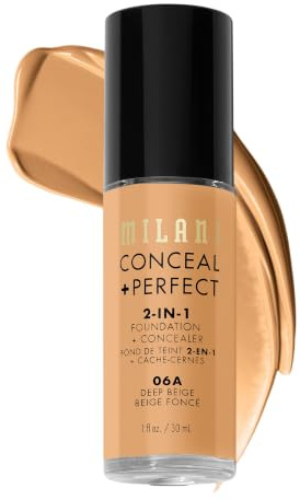 Milani Conceal + Perfect 2-in-1 Foundation + Concealer 06A-Deep Beige