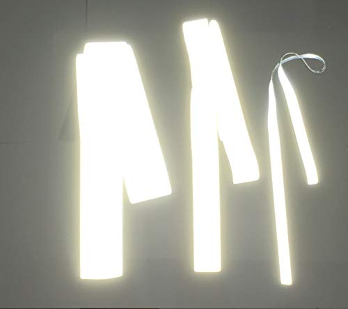300cm Reflektorband – stark reflektierendes Band/Reflexstoff Meterware – Reflektorstoff SILBER – Reflektor Reflektoren Annähen o. Aufbügeln/Bügeln – Sicher in der Nacht (Zum Annähen, 50mm - 3Meter)