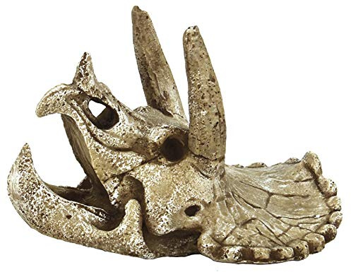 Superfish Skull Schädel - Triceratops Aquarium Dekoration, Katzen (Cats), 24x10x15 cm, Wasserfest, Tragbar