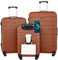 Wrangler Smart Luggage Set with Cup Holder and USB Port, Burnt Orange, 3 Piece Set, Smart Luggage Set with Cup Holder and USB Port