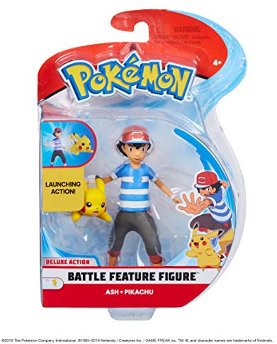 Pokémon Pokemon 98121 4.5 INCH ASH & Pikachu Figures, No Colour (1 Pack)